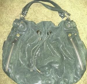 Black shimmer satchel